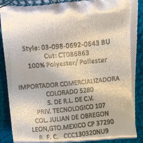 “ROPER” Peacock Blue & Black Hoodie NWT - Picture 8 of 9